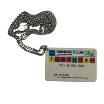 Vintage Diners Club Plastic Credit Card Charm Necklace - £13.65 GBP