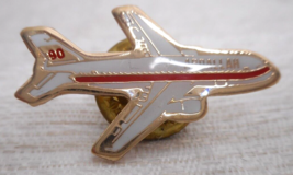 ABDALLAH Shriners Freemason Masonic 1990 Airplane Pin Pinback 1&quot; x 5/8&quot; - £10.20 GBP