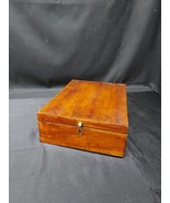 Antique Wooden Document Photo Bible Box Old Hand Crafted Hidden 3/4&quot; Com... - $128.78 CAD