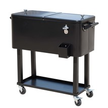 Outsunny 80QT Rolling Cooler: Party Ice Chest - $237.99