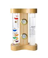 Analog Galileo Weather Station Thermometer Clock Hygrometer Wood Case 4i... - €49,36 EUR
