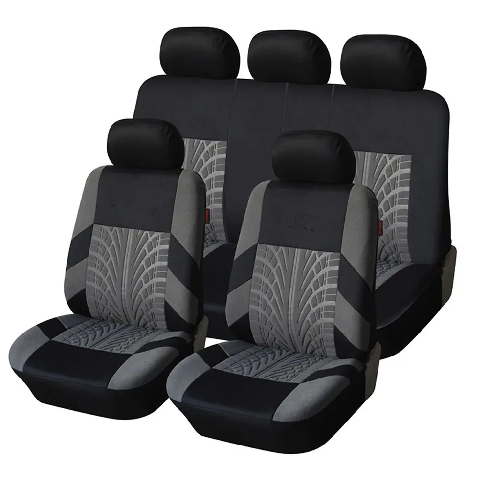 Car Seat Covers Full Set Front Split Rear Bench For Car Universal Cloth SUV - £19.19 GBP+