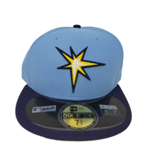 New Era Men&#39;s MLB Tampa Bay Rays Authentic Diamond Era 59fifty 7 3/8 Fit... - $24.44