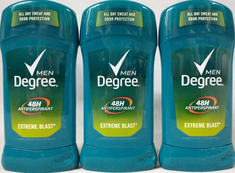 Degree EXTREME BLAST Men's 48H Antiperspirant Stick 2.7 oz (3 Pack) NEW - $22.95