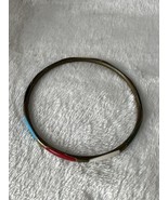 Vintage Enamel Color Block Brass Bangle Bracelets Good Condition 2 In Lo... - £9.95 GBP