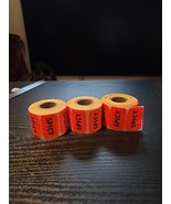 Lot Of 3 Rolls (1500 Total) Stickers Spicy FOOD MERCHANDISE LABELS 1.5x - $19.95