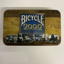1999 U.S. Playing Cards Tin With 2 Decks Bicycle 2000 Cards Millennium - $15.15