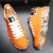 Fashion Designer Shoes Men Rivet Sneakers Size 38-43 Low Top Lace Up Round Toe F - £75.37 GBP