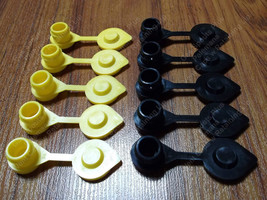 10 VENT CAPS Black &amp; Yellow Gas Plug Fuel Can Gallon Midwest Blitz Wedco... - $6.49