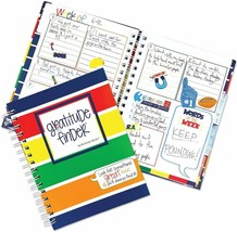 Gratitude Finder® 52 Week Non-Dated Journal NEW Striped Rainbow Colors BOYS - £10.90 GBP