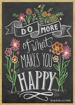 Do more of what makes you Happy NEW Chalk Art Kitchen Fridge Wood Magnet... - $5.86