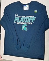 Michigan State University MSU Spartans Black T Shirt Tee Mens Large  Long Sleave - £11.86 GBP
