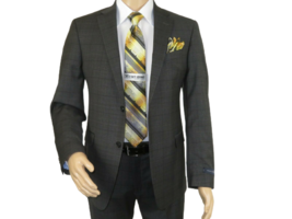 Mens TOMMY HILFIGER Suit Wool Blend 2 Button Side Vent Glen Plaid 0121 Gray - £118.02 GBP