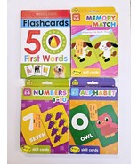 Lot 4 Scholastic First Words &amp; School Zone ABC&#39;s Numbers Memory Match Fl... - €10,30 EUR