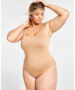 MSRP $49 Nina Parker Trendy Plus Size Scoop-Neck Tank Bodysuit Beige Siz... - $18.52