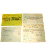 4 1901 Philadelphia PA Billhead Document Receipts Cotton Wool Soap Iron ... - £9.47 GBP