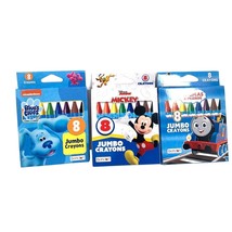 Thomas Mickey Blues Jumbo Crayons 8ct 3PK Blue Clues Thomas and Friends ... - $11.99