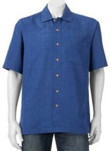 Mens Shirt Batik Bay Button Down Short Sleeve Blue Sport $50 NEW-size S - £15.58 GBP