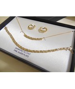 Department Store 18k Gold/ SS Plate Infinity Necklace Set C504 $200 - $1,827.60 MXN