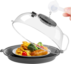 Microwave Splatter Cover Lid for Food 10.2 Inch with Water Steamer, Clea... - $20.54