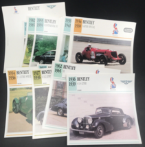 Lot of 21 Vintage Bentley UK Atlas Editions Classic Cars Info Spec Cards 1990s - £7.58 GBP