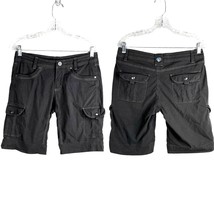 Kuhl Womens Splash Shorts 11&quot; Gray 6 Pockets UPF50 - $34.64