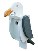 SEAGULL BIRDHOUSE - Solid Wood Ocean Sea Gull Beach House Amish Handmade... - £63.91 GBP