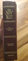 The NIV Study Bible New International Version Words of Christ in Red Letter - $27.71