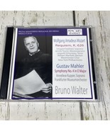 Mozart Requiem 626 Gustav Mahler Symphony 4 Bruno Walter CD - £12.34 GBP