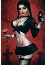 Nathan Szerdy SIGNED Netflix Comic Art Print ~ Wednesday Addams Family Halloween - £20.23 GBP