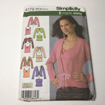 Simplicity 4779 Size 6-12 Misses&#39; Knit Twin Set Top Cardigan - £10.16 GBP