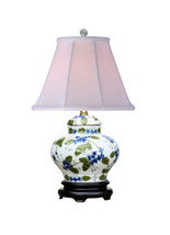 Floral Porcelain Jar Table Lamp 16&quot; - £153.86 GBP
