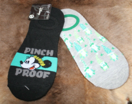 2 Pair Disney Black/Gray/Green Pinch Proof And Gnomes Socks ~9-11~ - £4.00 GBP