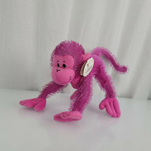 WishPets Bendable Plush Pastel Monkey 2004 Harry 12” Stuffed Animal Pink  - £38.71 GBP