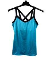 ASICS Women&#39;s Black Strap Tank Top, Blue - LARGE - $18.80