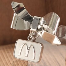 McDonalds RARE Silver Ribbon Employee Lapel Pin with Dangle Fast Food Re... - $44.61