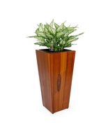 Catleza 11&quot; Self-Watering Cylinder Square Planter Box - High - Dark Wood - $3,286.16 MXN