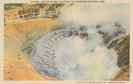 Vintage Postcard Crater of Mud Volcano Yellowstone National Park Unused - $5.93