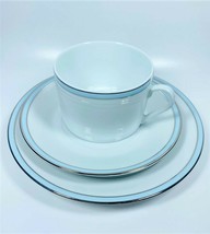 3 Pcs Set Porcelaine de Sologne Tendance Blue Teacup, Sauser and Plate - £25.90 GBP