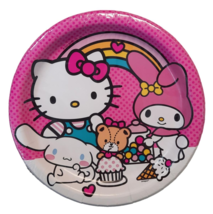 Hello Kitty 8 Ct 9&quot; Luncheon Round Paper Plates - £3.39 GBP