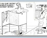 Comic Risqué Lady Wants Doctor to Double Check A/S Erick UNP Chrome Post... - $6.88