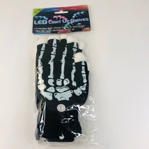 Light Up Skeleton Hand Gloves Adult Size Brand New Sealed - £6.15 GBP