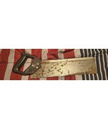 Vintage Made In USA Backsaw 14&quot; INCH Rustic  - $469.27 MXN