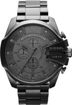 Diesel Mega Chief DZ4282 Stainless Steel Metal grey Chronograph Quartz Watch NEW - £115.20 GBP