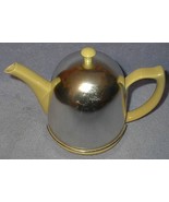 Vintage Yellow Art Deco Hall Teapot Tea Pot with Aluminum Heat Cozy - £39.87 GBP