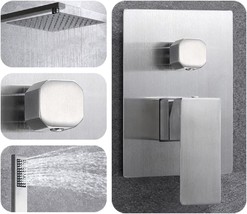 Bathroom Shower Faucets Combo Set Wall Mounted, Shower Head, Hand, 12 Inch - £47.84 GBP