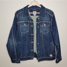 Carhartt | Button Front Dark Wash Denim Jacket, womens size medium - £68.62 GBP