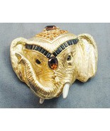 Ciner Gilded Elephant Head Brooch With Mughal Jewels 1960&#39;s - $9,380.18 MXN