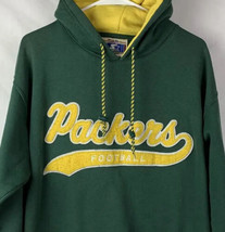 Vintage Green Bay Packers Hooded Sweatshirt Starter Script Hoodie Medium NFL 90s - $79.99