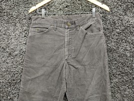 Vintage Lee Corduroy Pants Men 31x34 Gray Union Made 80s Straight Leg Ca... - £18.03 GBP
